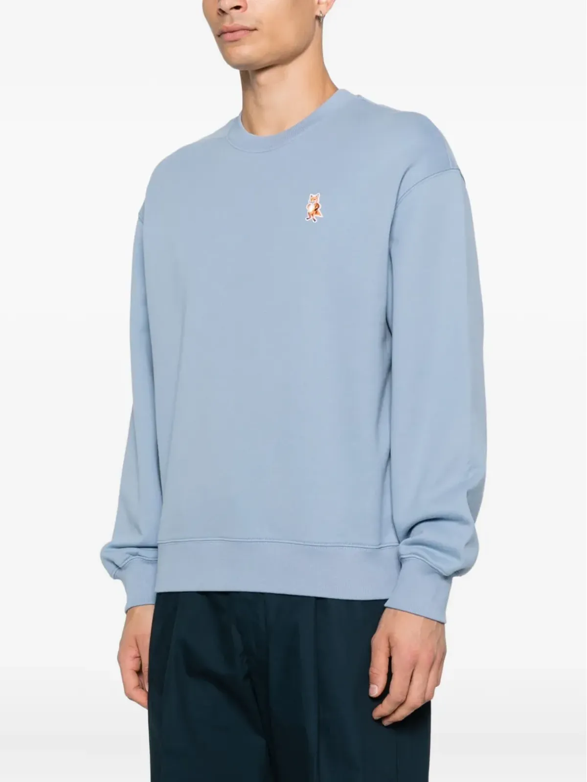 Maison Kitsuné fox-embroidered cotton sweatshirt - 画像3