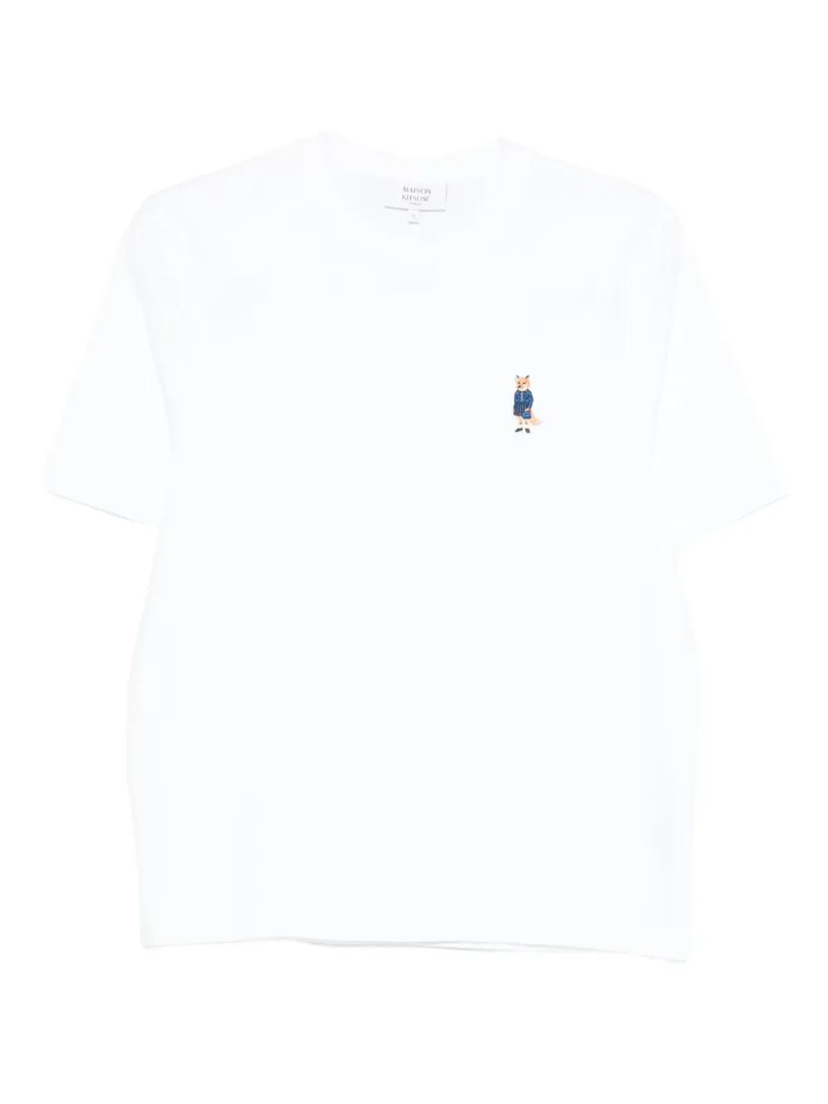 Maison Kitsuné フォックス刺繍入り Tシャツ - 画像1