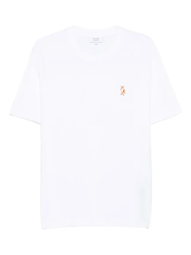 Maison Kitsuné Maison Kitsuné フォックス刺繍Tシャツ - ホワイトの商品画像