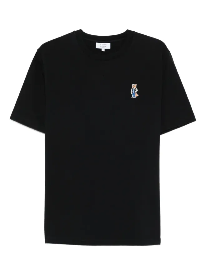 Maison Kitsuné Maison Kitsuné ドレスド・フォックス刺繍 コットンTシャツの商品画像