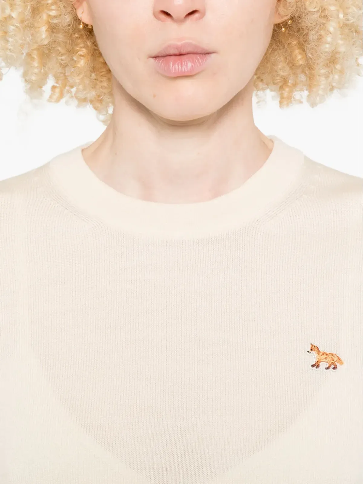 Maison Kitsuné ベビー・フォックス刺繍 メリノウールセーター - 画像5