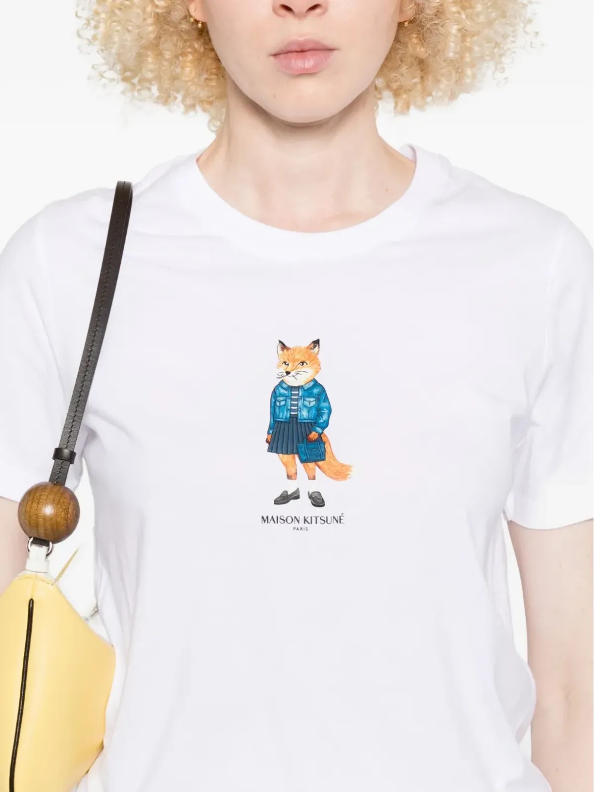 Maison Kitsuné ドレスド・フォックス柄 コットンTシャツ - 画像5