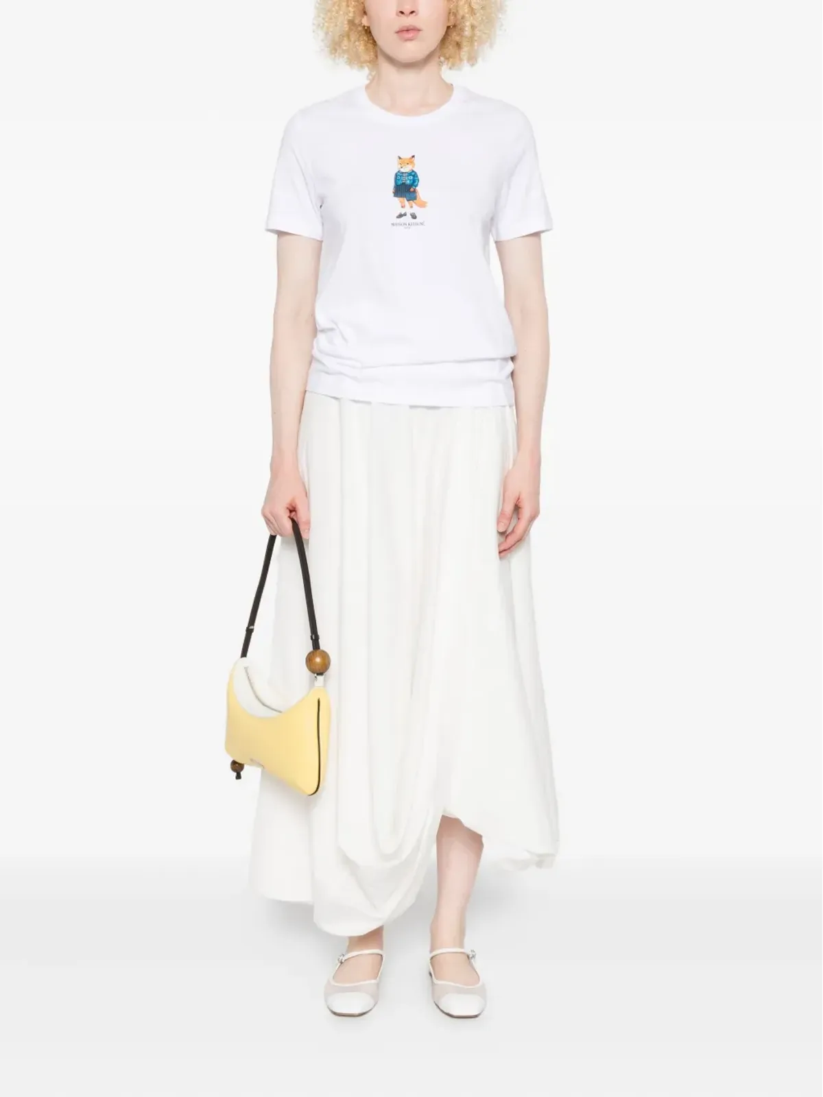 Maison Kitsuné ドレスド・フォックス柄 コットンTシャツ - 画像2