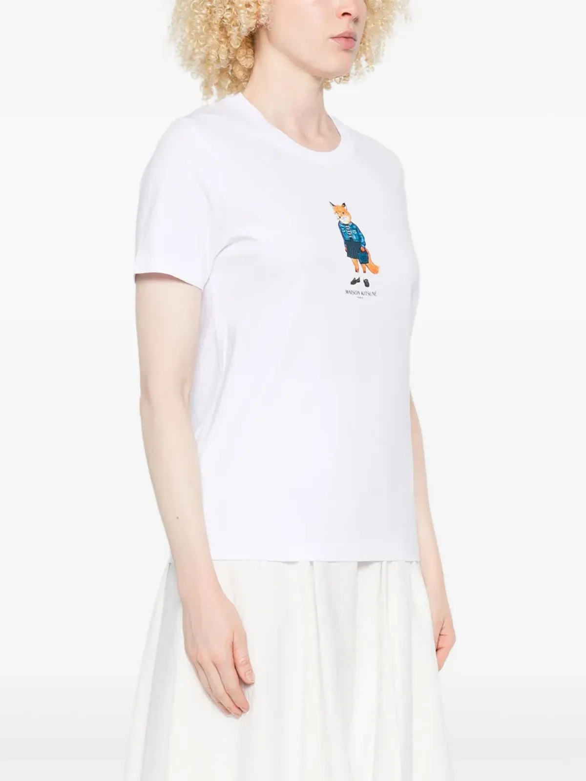 Maison Kitsuné ドレスド・フォックス柄 コットンTシャツ - 画像3