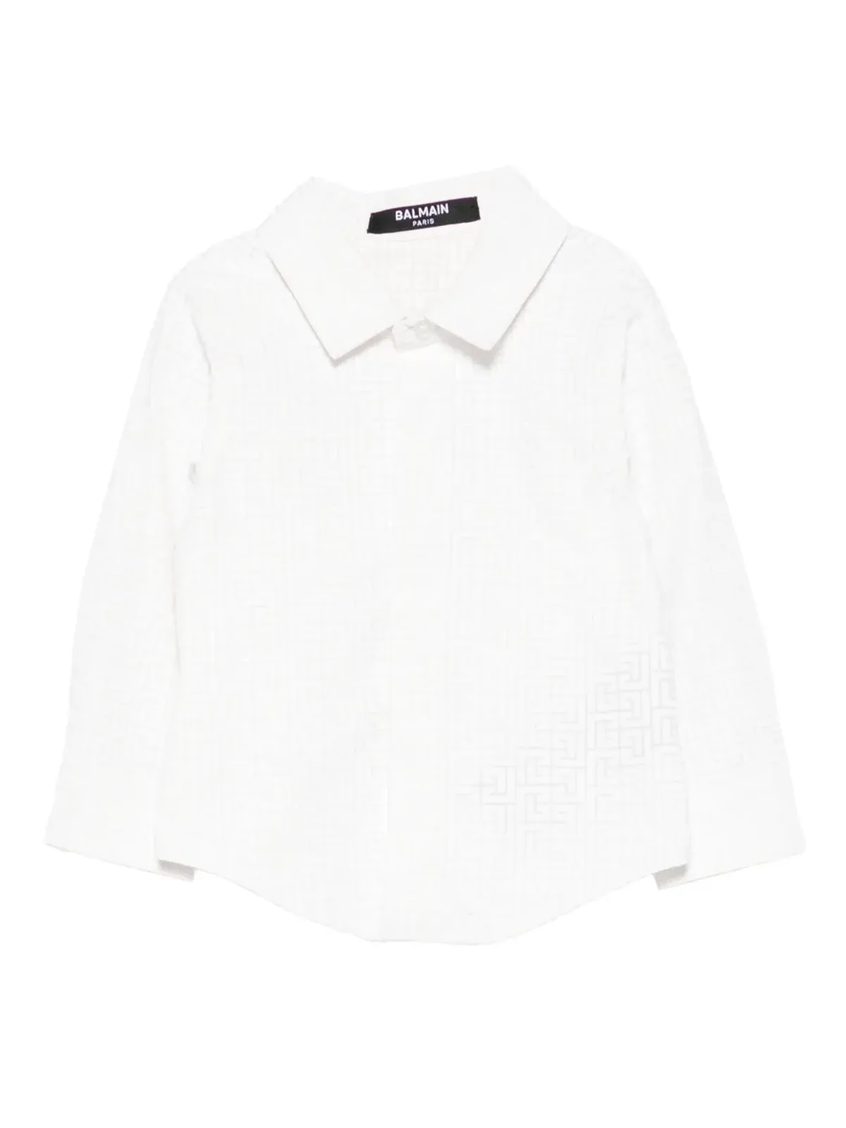 Balmain Kids 幾何学模様シャツ - White - 画像1