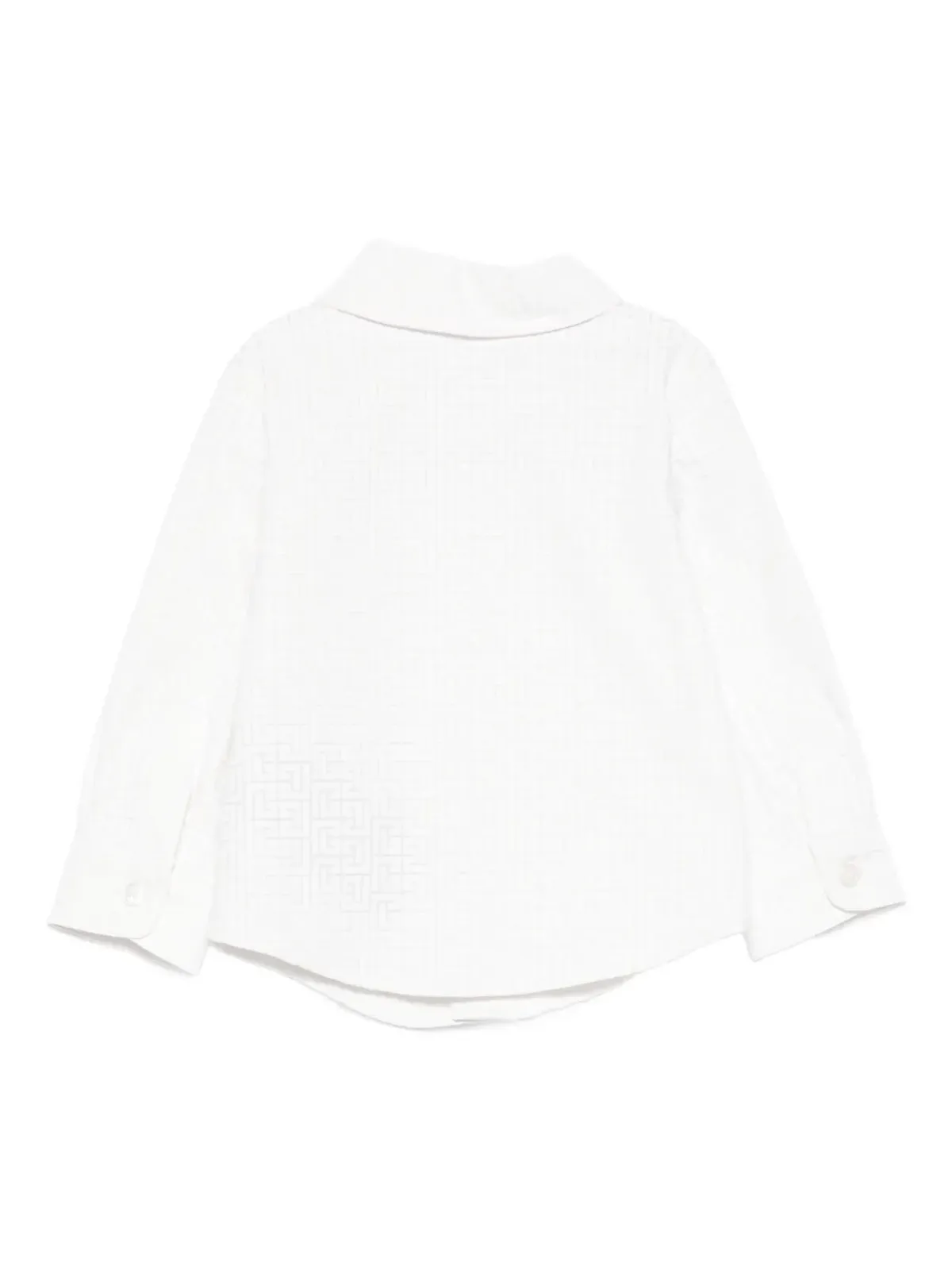 Balmain Kids 幾何学模様シャツ - White - 画像2