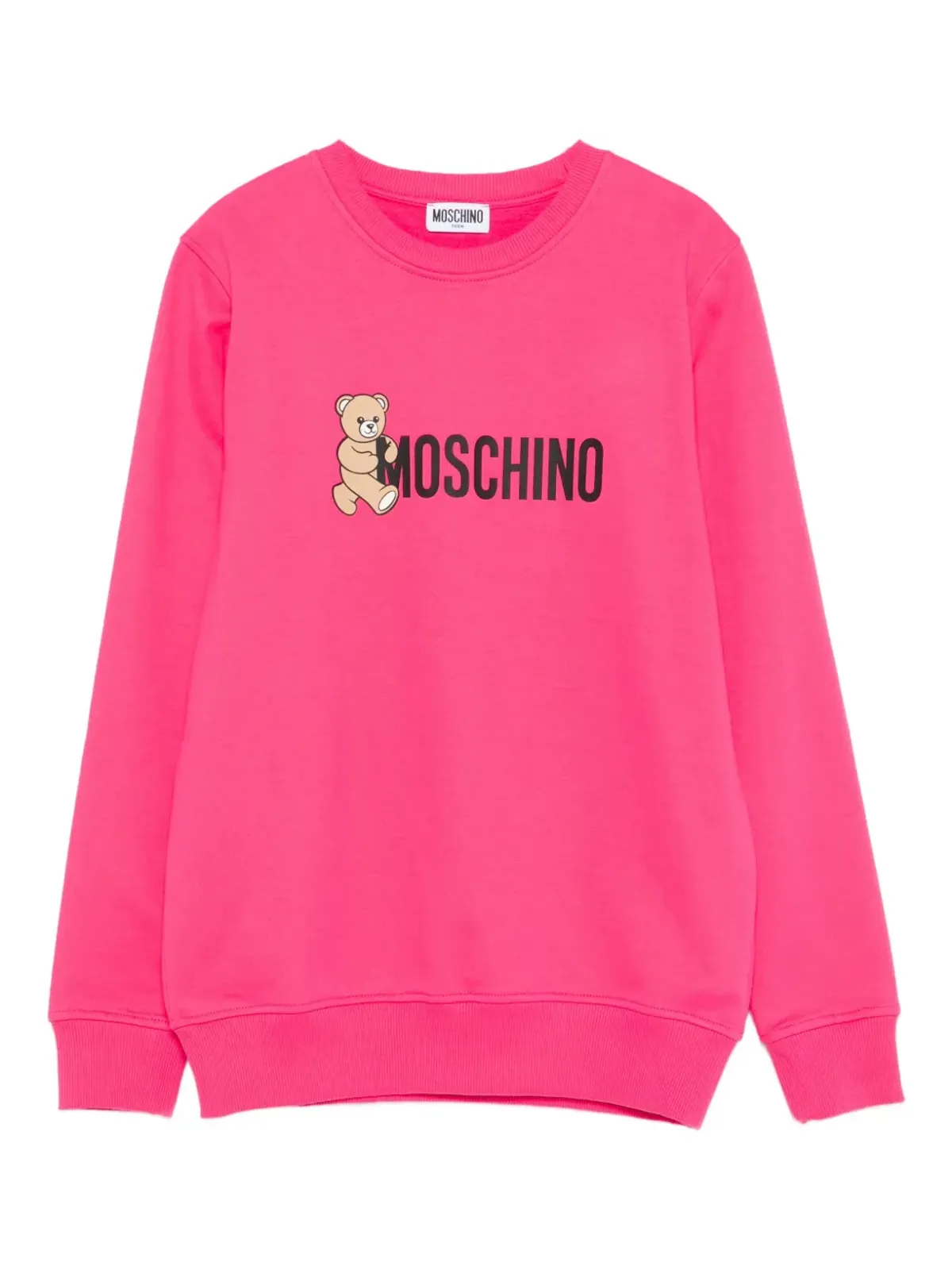 Moschino Kids コットン テディベアプリント スウェットシャツ ピンク - 画像1