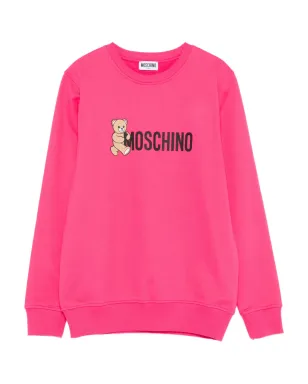 Moschino Kids コットン テディベアプリント スウェットシャツ ピンク - サムネイル1