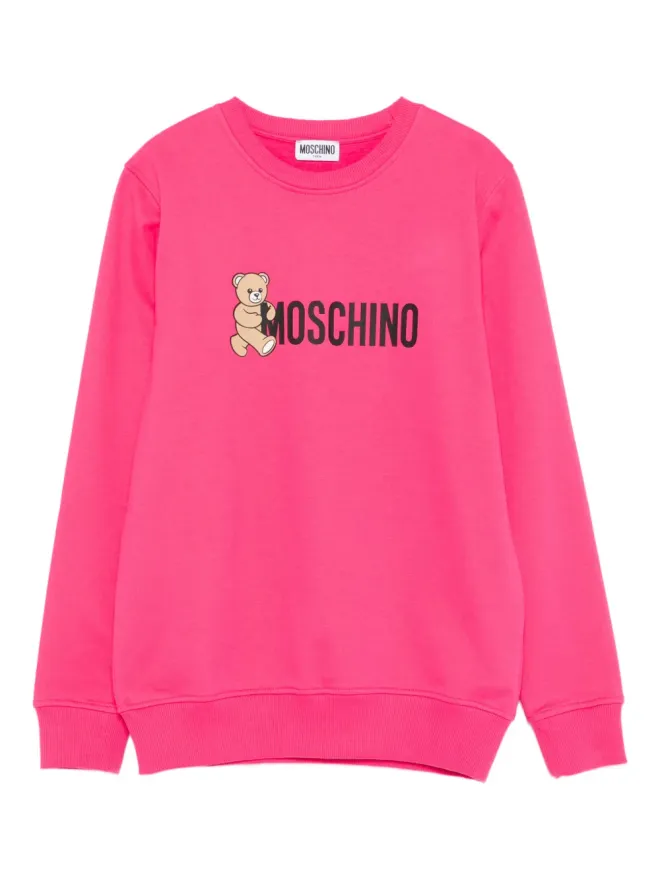 Moschino Kids Moschino Kids コットン テディベアプリント スウェットシャツ ピンクの商品画像