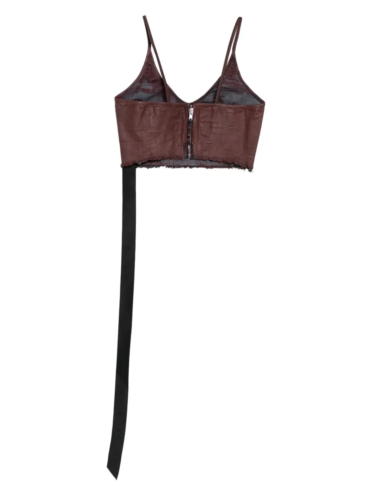 Rick Owens DRKSHDW フリンジ付きクロップトップ - 画像2