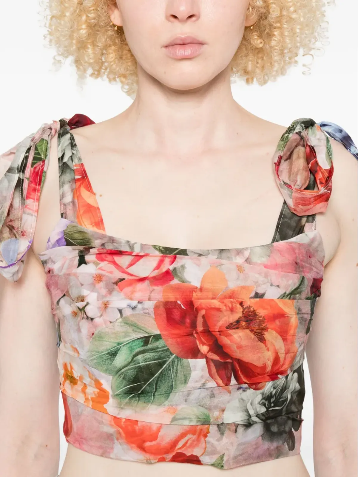 alice + olivia 花柄プリント タイディテール ブラウス - 画像5
