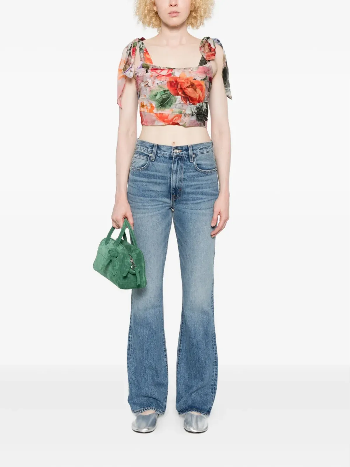 alice + olivia 花柄プリント タイディテール ブラウス - 画像2