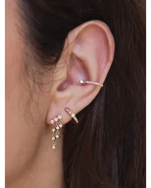 Zoë Chicco 14K イエローゴールド ワイヤー ダイヤモンド イヤーカフ - サムネイル2