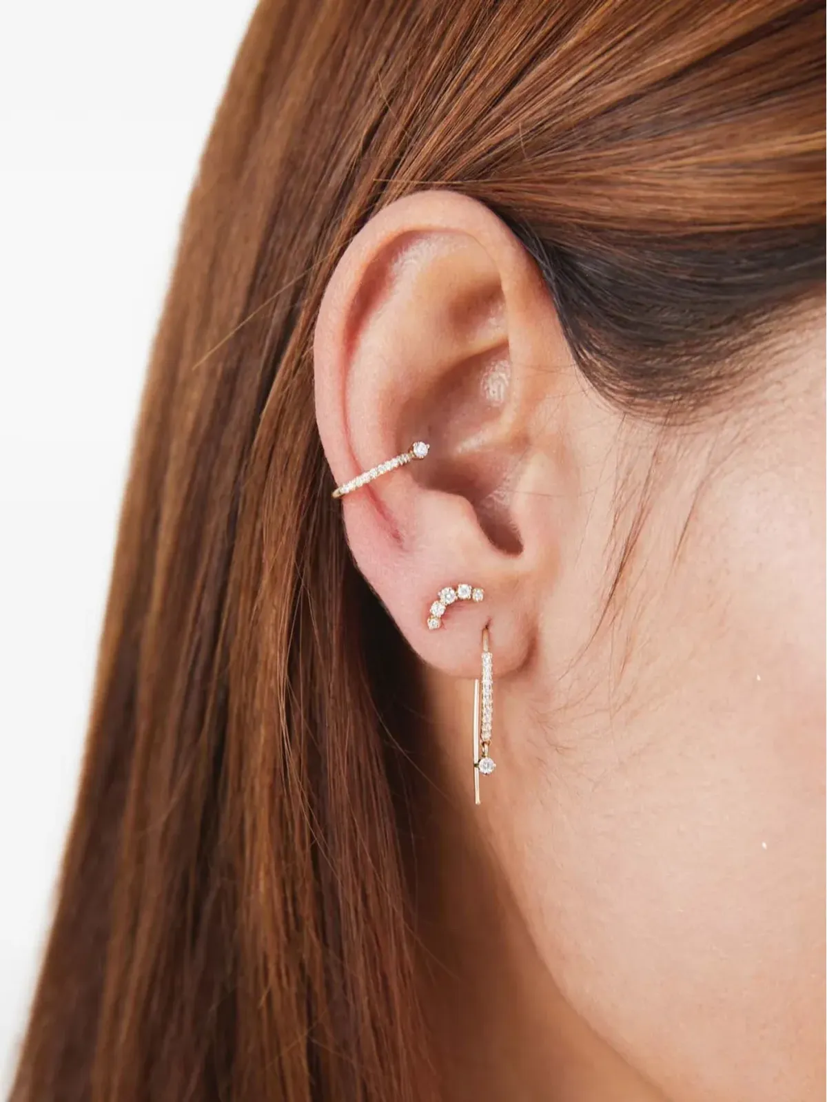 Zoë Chicco 14K イエローゴールド ワイヤー ダイヤモンド イヤーカフ - 画像3