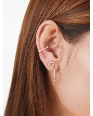 Zoë Chicco 14K イエローゴールド ワイヤー ダイヤモンド イヤーカフ - サムネイル3