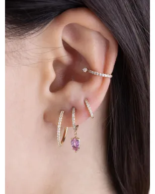 Zoë Chicco 14K イエローゴールド ワイヤー ダイヤモンド イヤーカフ - サムネイル4