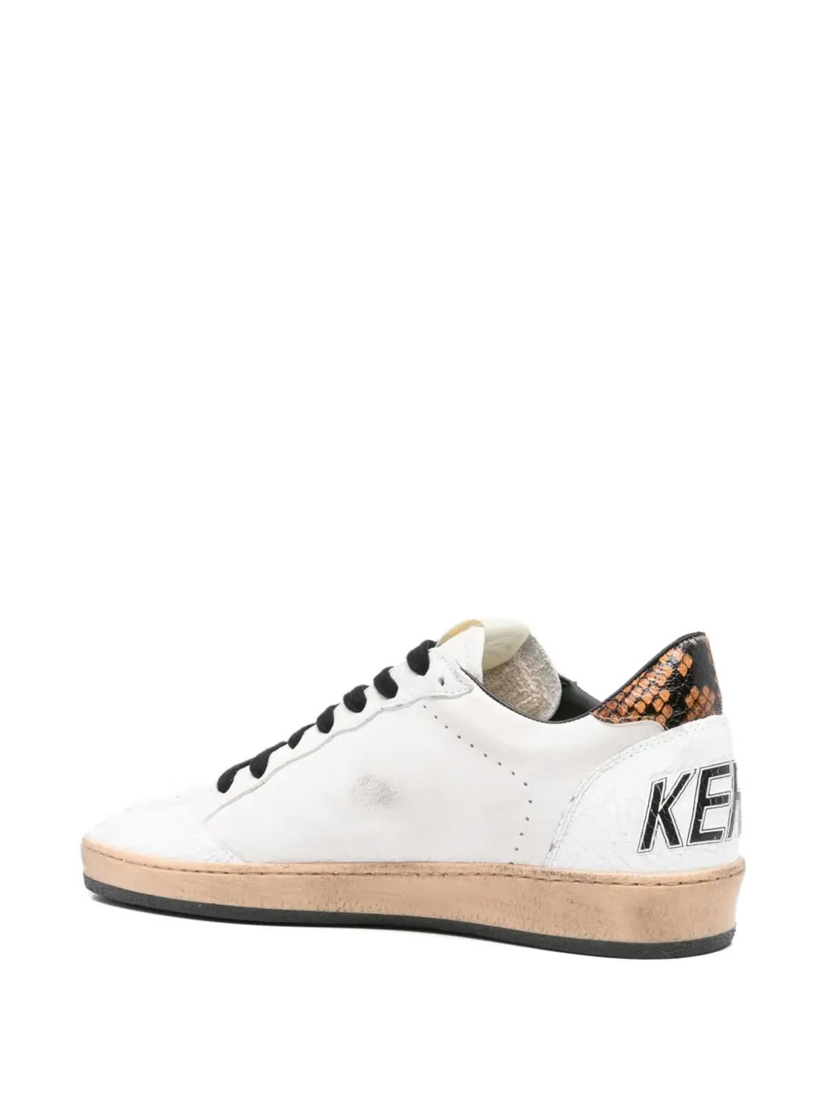 Golden Goose Ball Star snake-detail スニーカー ホワイト - 画像3