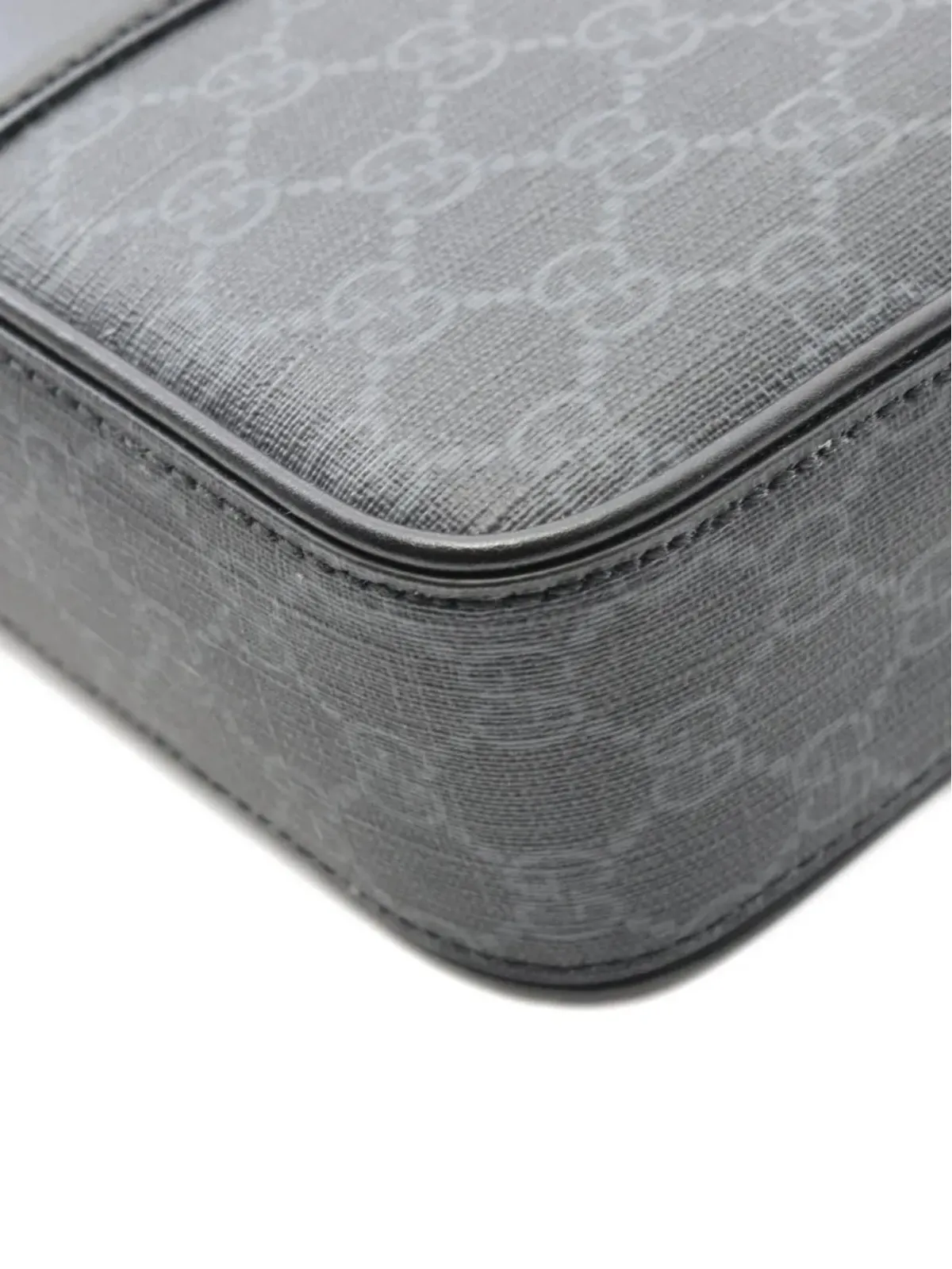 Gucci Pre-Owned GG Supreme レザー トートバッグ ブラック - 画像3