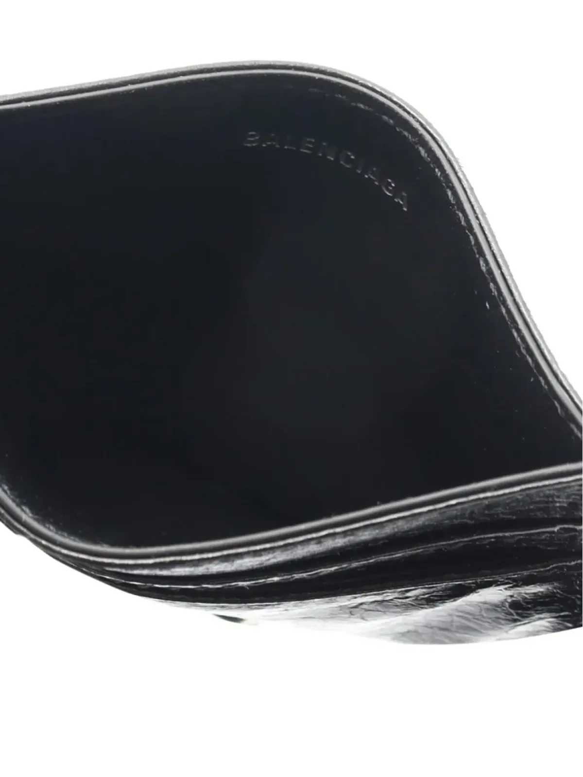 Balenciaga Pre-Owned モナコ レザー カードケース - ブラック - 画像3
