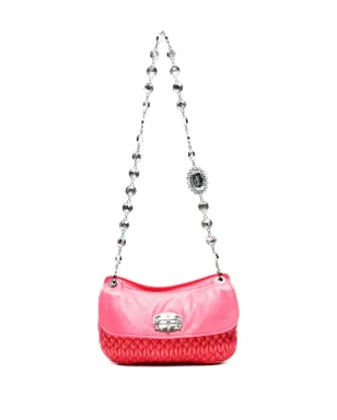 Miu Miu ビンテージ マテラス柄クリスタル付きショルダーバッグ - ピンク - サムネイル1