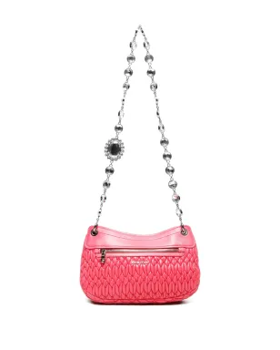 Miu Miu ビンテージ マテラス柄クリスタル付きショルダーバッグ - ピンク - サムネイル3