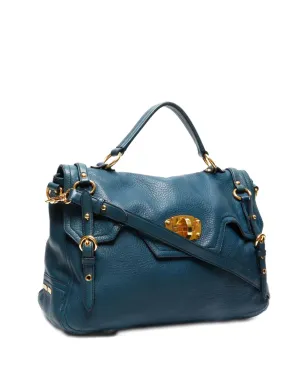 Miu Miu Pre-Owned ターンロックショルダーバッグ グリーン - サムネイル3