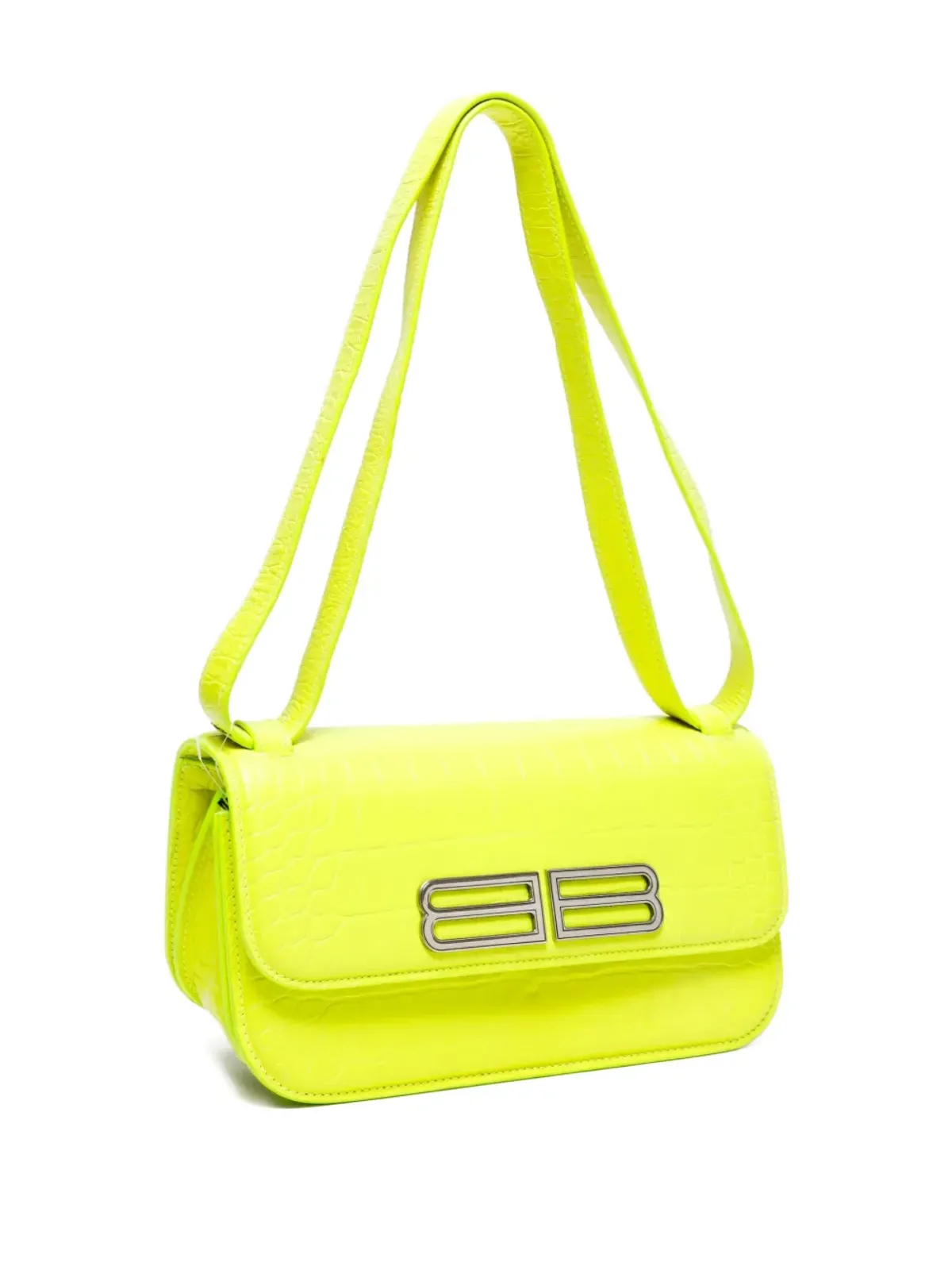 Balenciaga Pre-Owned ゴシップ・クロコダイル柄ショルダーバッグ - Yellow - 画像3
