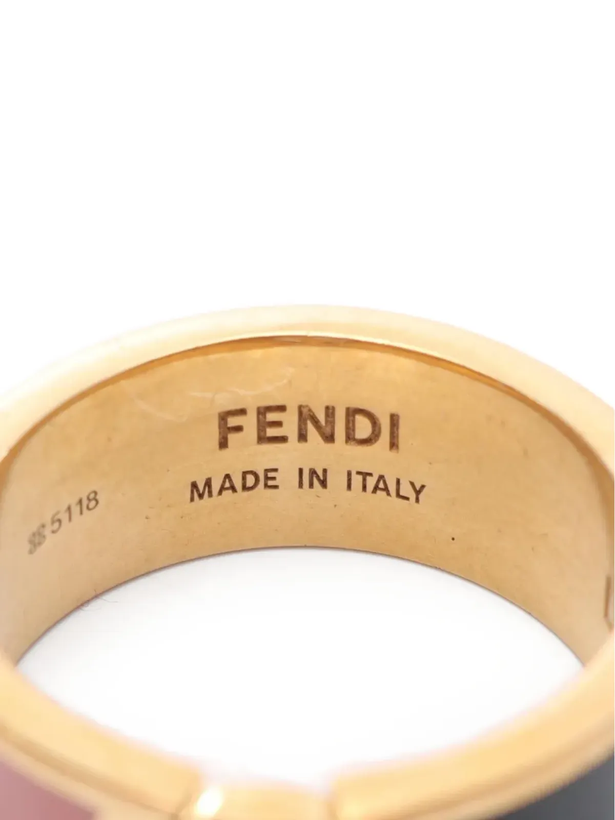 Fendi Pre-Owned 10sロゴディテールリング - 画像3