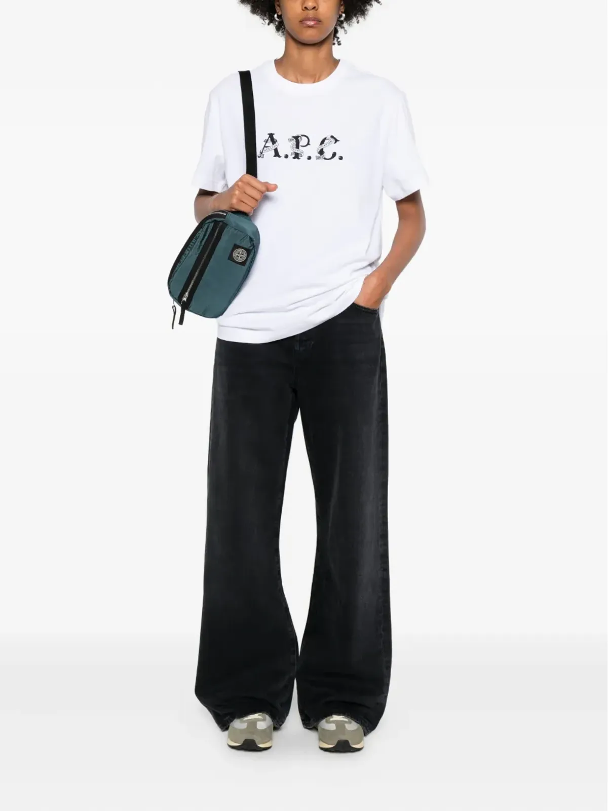 A.P.C. ロゴプリント オーガニックコットンTシャツ - 画像2