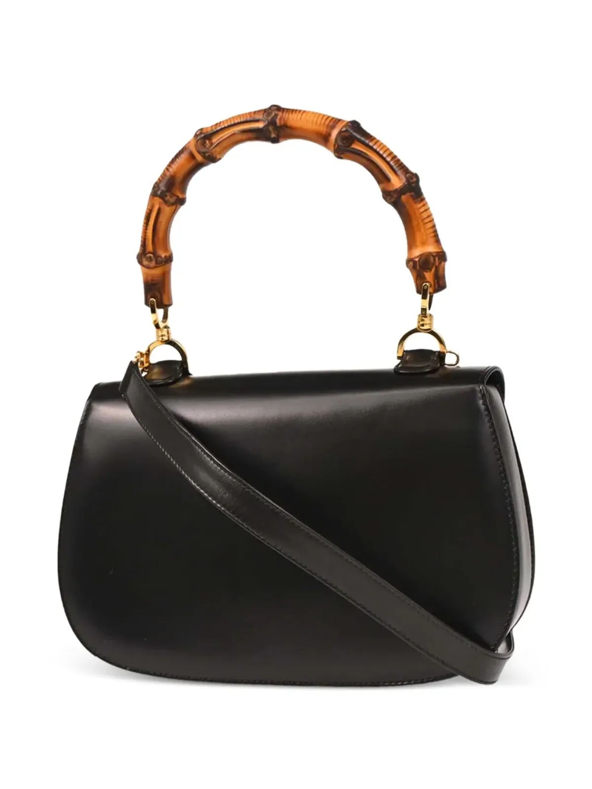 Gucci Pre-Owned 1990-2000s バンブーハンドル クロスボディバッグ - ブラック - 画像2