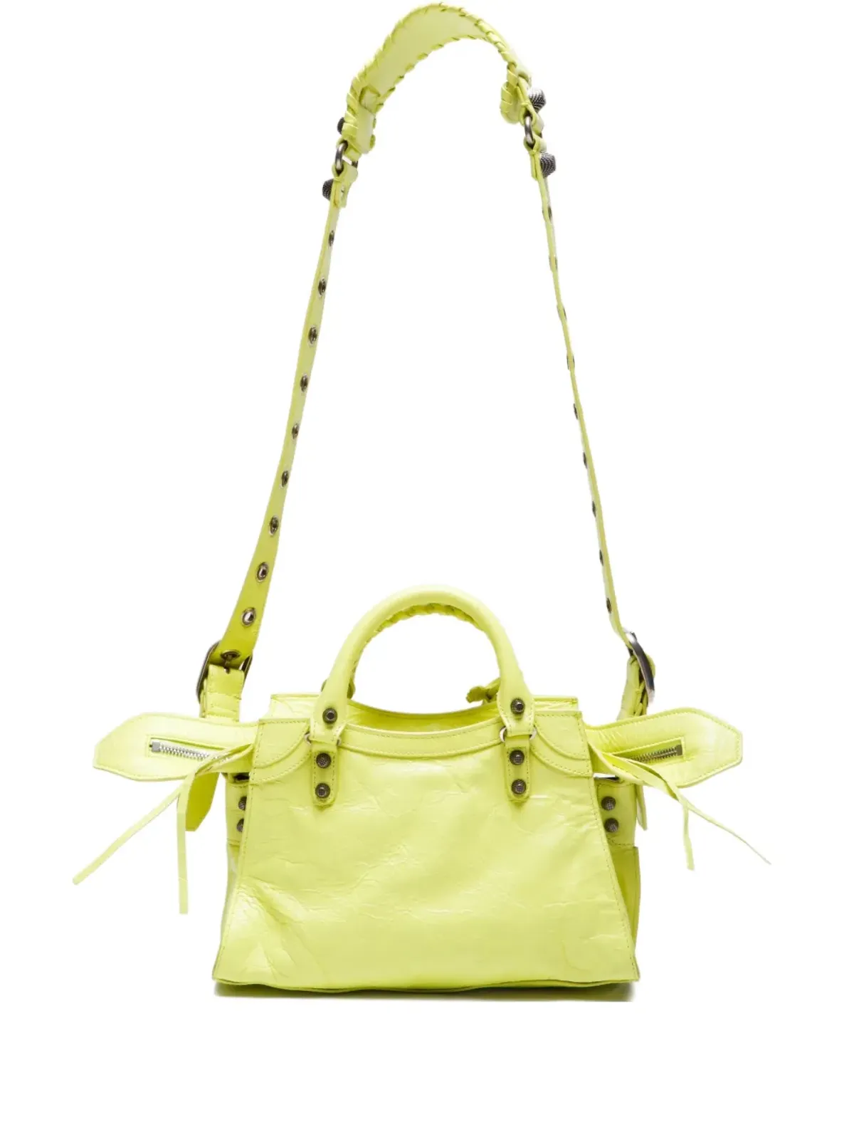 Balenciaga Pre-Owned レ・カゴーレ スタッズ ラムスキン バッグ - イエロー - 画像1