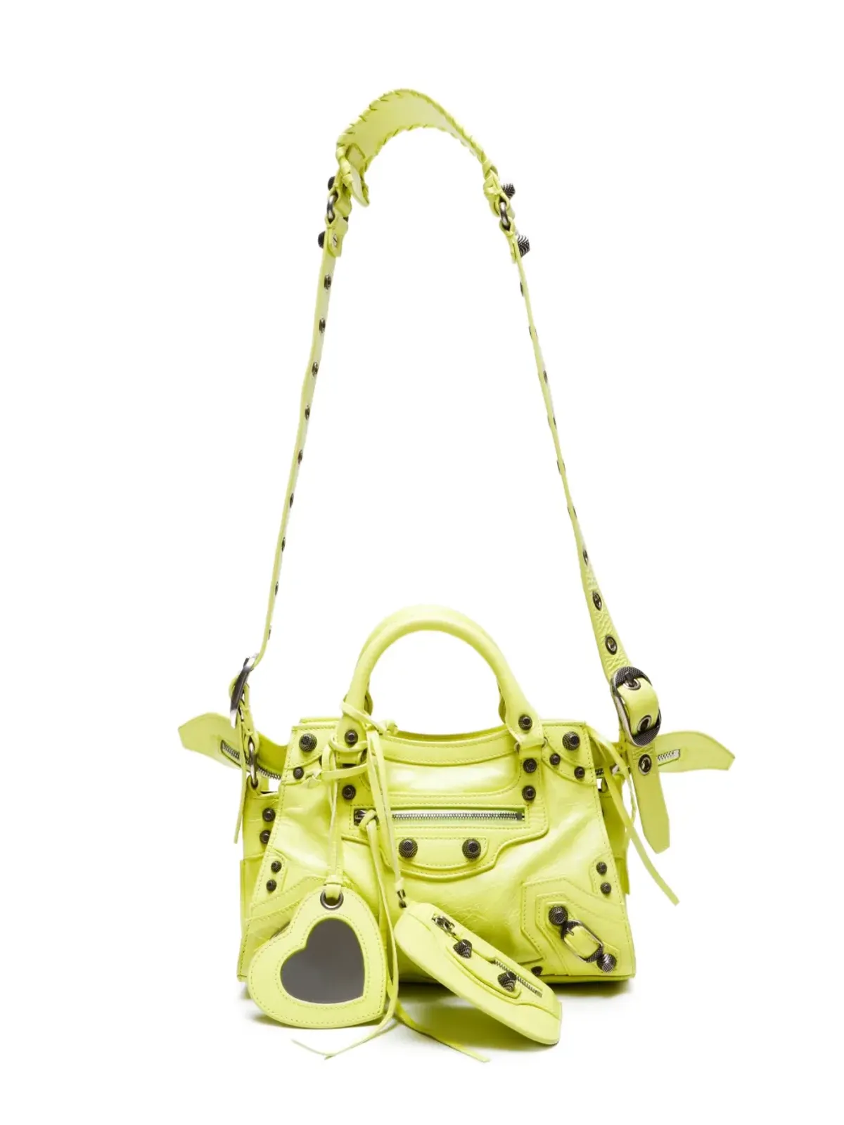 Balenciaga Pre-Owned レ・カゴーレ スタッズ ラムスキン バッグ - イエロー - 画像5