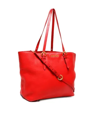 Miu Miu Pre-Owned レザートートバッグ - レッド - サムネイル2