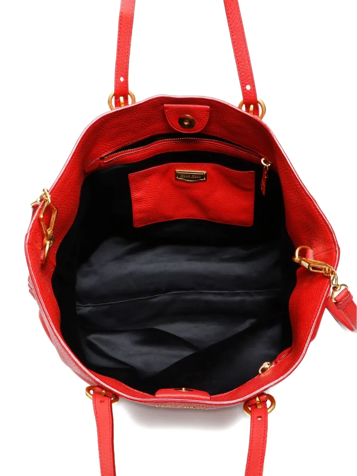 Miu Miu Pre-Owned レザートートバッグ - レッド - 画像3