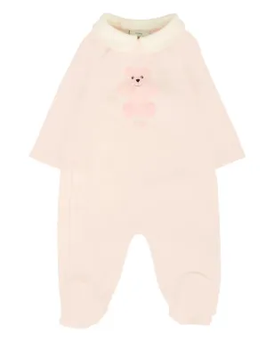 Fendi Kids テディベア刺繍のベビーログセット - ピンク - サムネイル1
