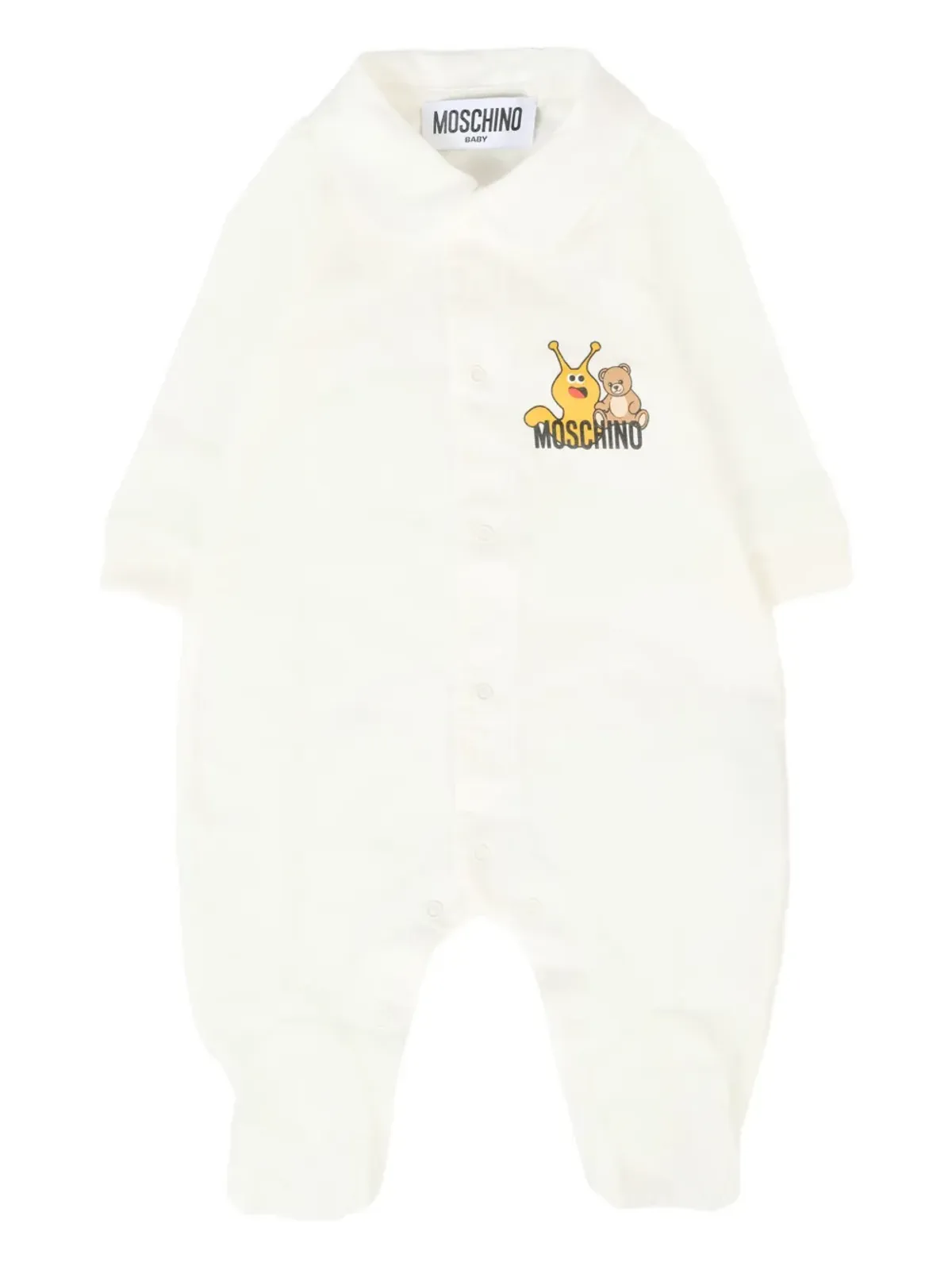 Moschino Kids テディベアプリント コットン ロンパース - 画像1