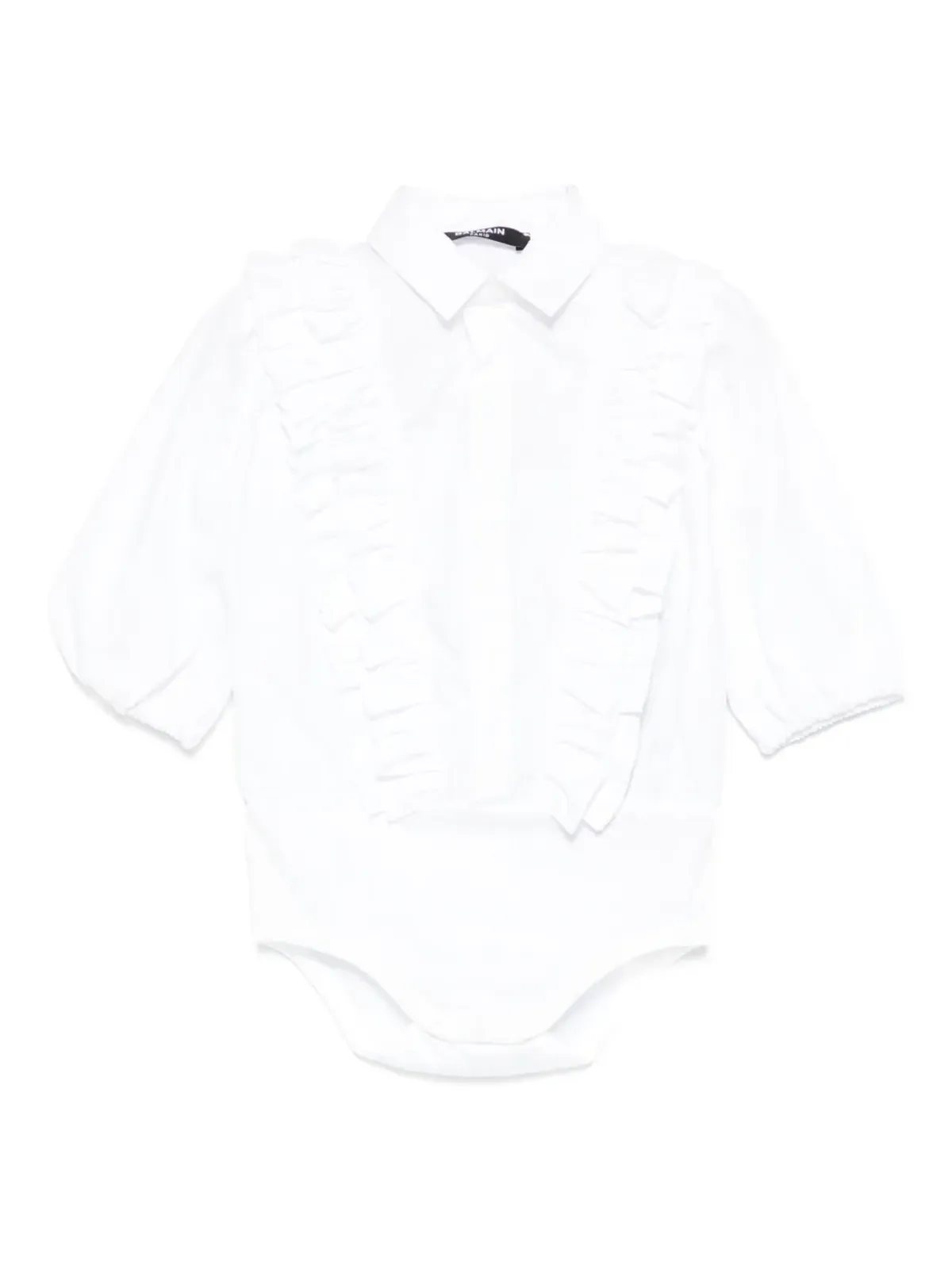 Balmain Kids ボディスーツ（フリル） - White - 画像1