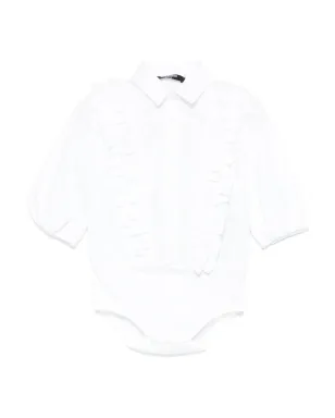 Balmain Kids ボディスーツ（フリル） - White - サムネイル1