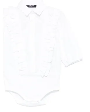 Balmain Kids ボディスーツ（フリル） - White - サムネイル3