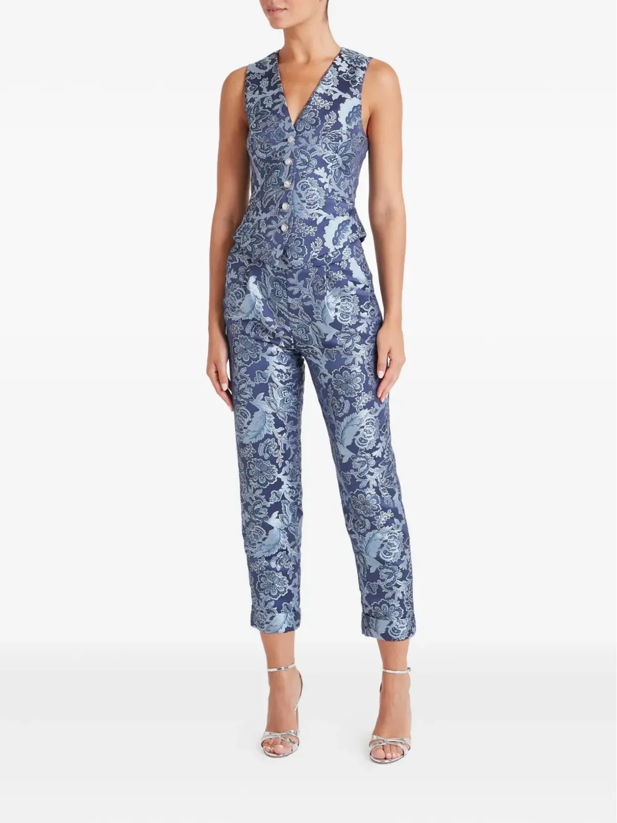 Temperley London 花柄プリント ボタン留め ウエストコート - 画像2