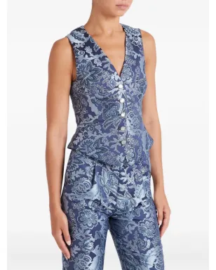 Temperley London 花柄プリント ボタン留め ウエストコート - サムネイル3