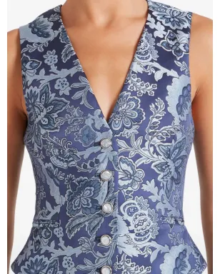 Temperley London 花柄プリント ボタン留め ウエストコート - サムネイル4
