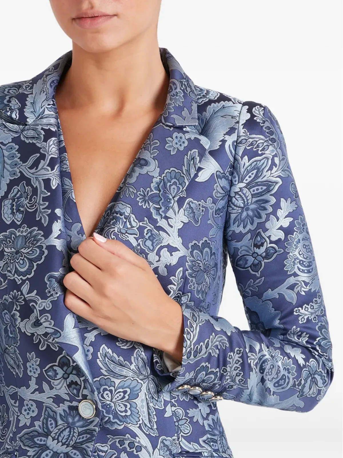 Temperley London Francis 長袖フローラルプリントスーツジャケット - 画像5