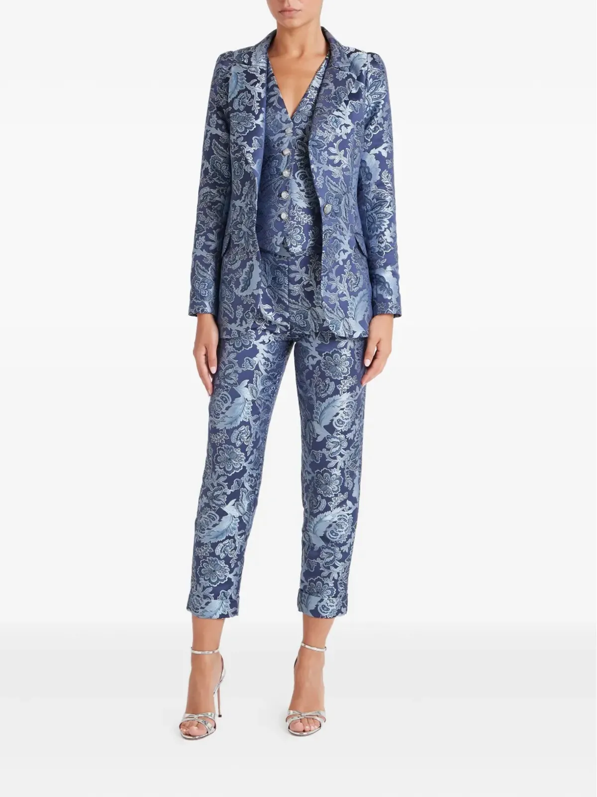 Temperley London Francis 長袖フローラルプリントスーツジャケット - 画像2