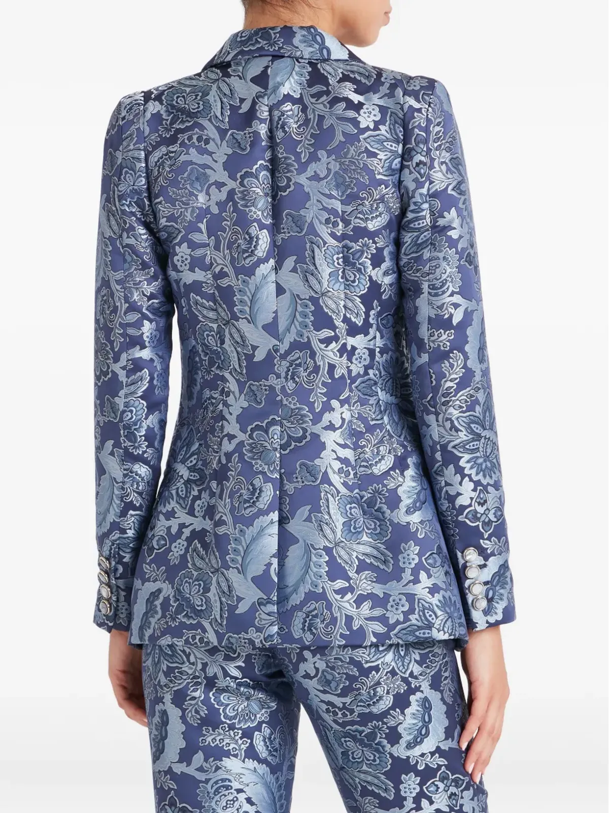 Temperley London Francis 長袖フローラルプリントスーツジャケット - 画像4