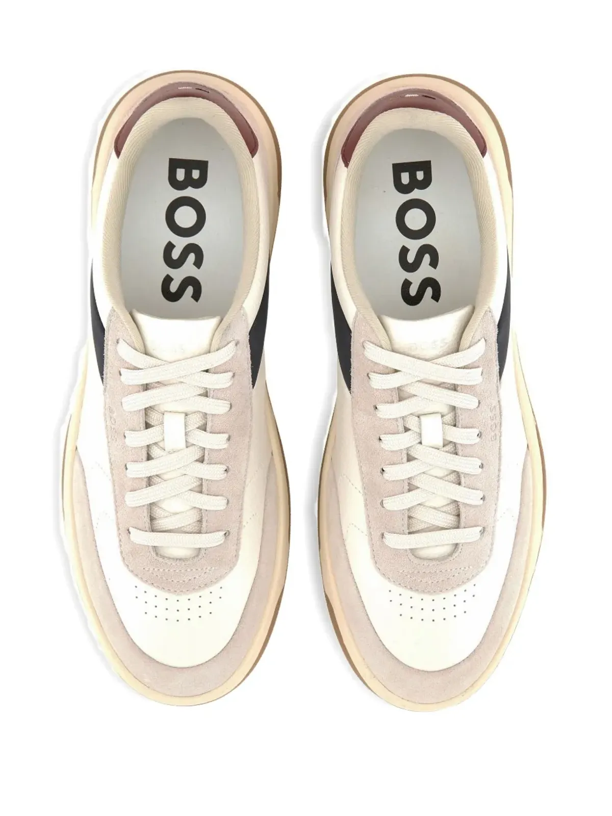 BOSS stripe panelled sneakers - Neutrals - 画像4