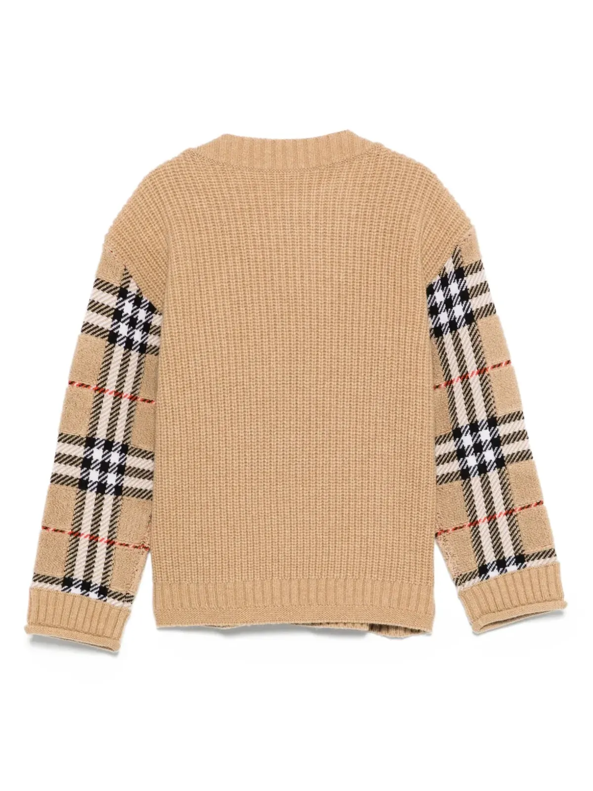 Burberry Kids チェック柄ウールセーター - 画像2