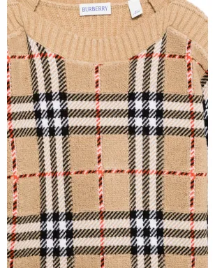 Burberry Kids チェック柄ウールセーター - サムネイル3