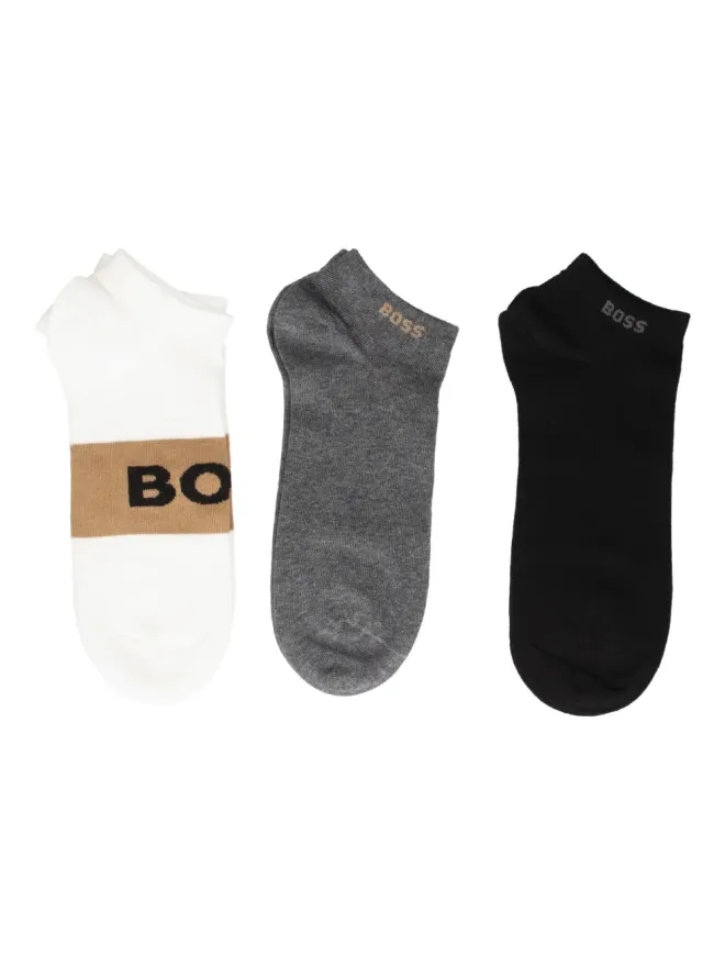 BOSS BOSS ロゴディテール アンクルソックス（3足パック）の商品画像