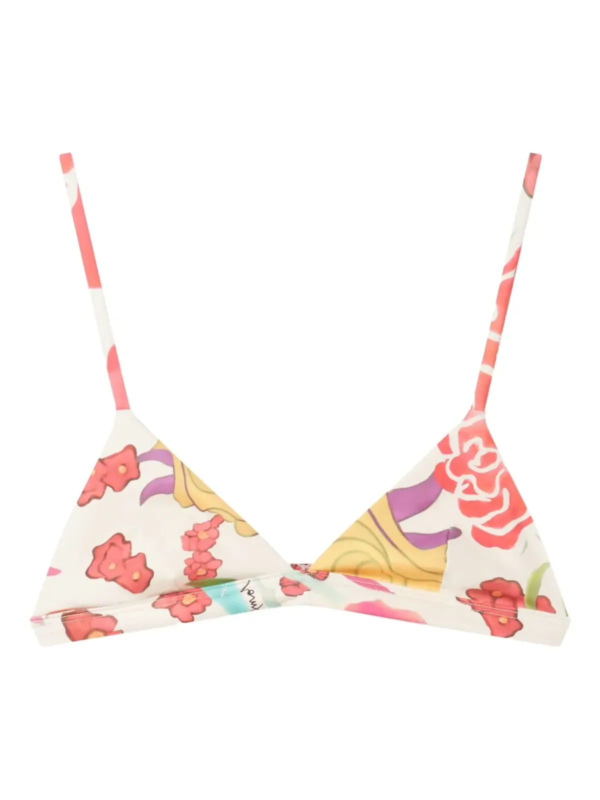 Donde Esteban 花柄プリント トライアングルビキニトップ - 画像1